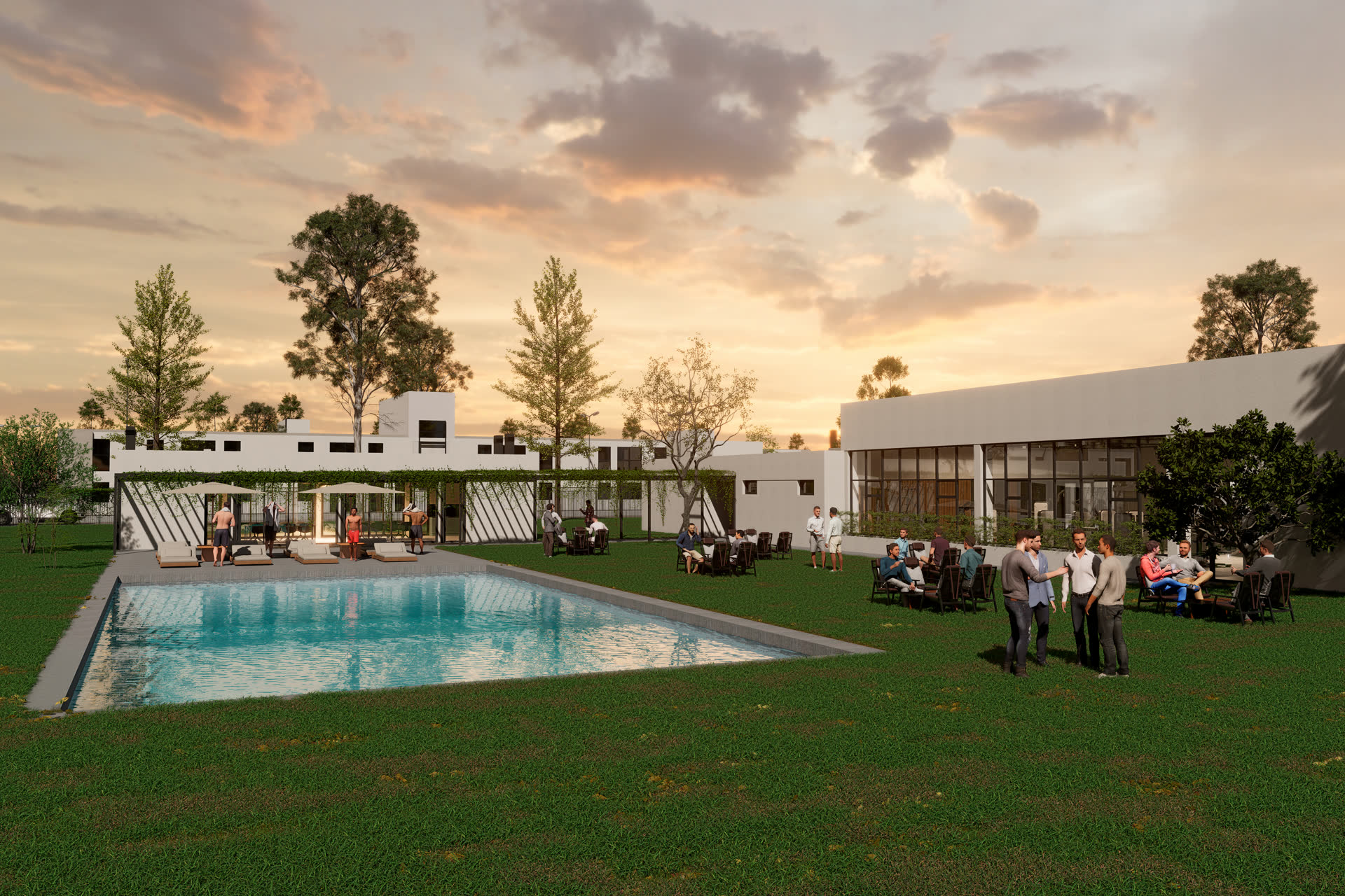 Área de pileta - Vista aérea