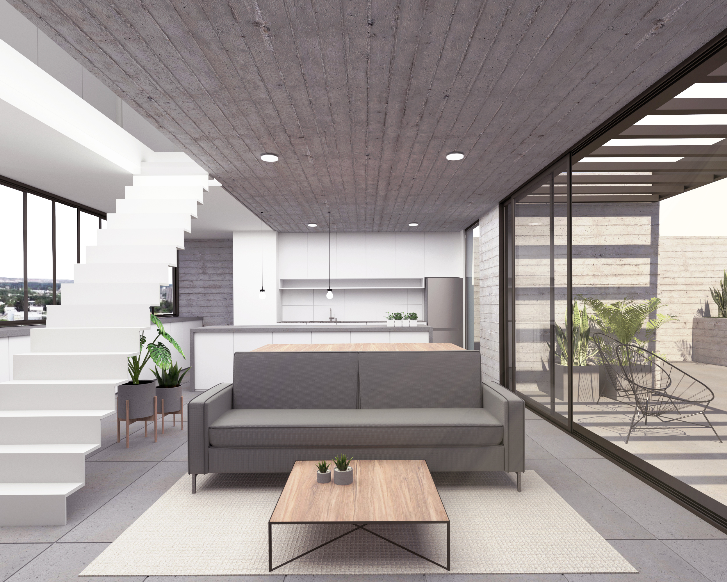 L2 - Living comedor con terraza