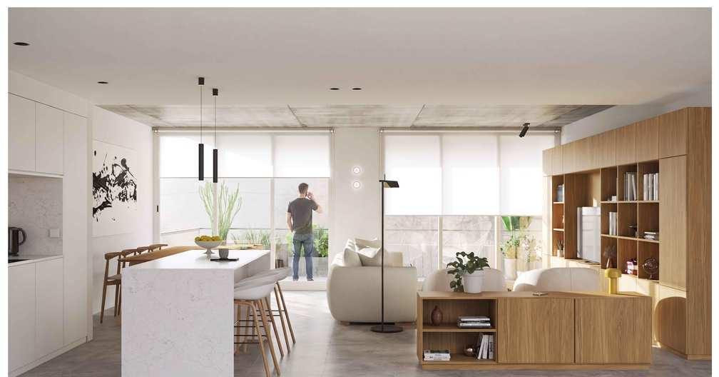 Living y cocina integrada